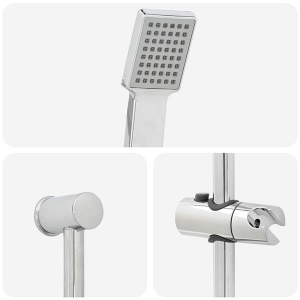 Grote foto vidaxl douchesysteem set chroom 70 cm roestvrij staal doe het zelf en verbouw sanitair