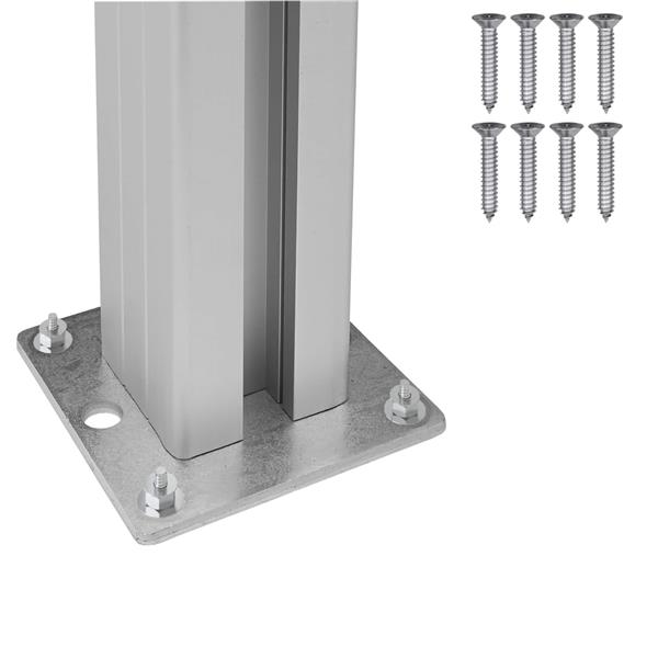 Grote foto vidaxl afvalbak schutting grijs 85 x 12 x 115 cm aluminium en wpc tuin en terras overige tuin en terras