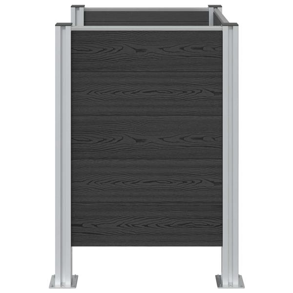 Grote foto vidaxl afvalbak schutting grijs 85 x 85 x 115 cm aluminium en wpc tuin en terras overige tuin en terras