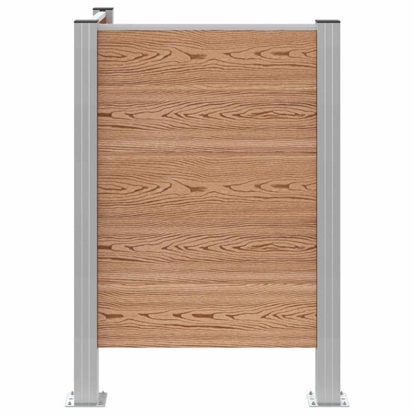 Grote foto vidaxl afvalbak schutting bruin 85 x 85 x 115 cm aluminium en wpc tuin en terras overige tuin en terras