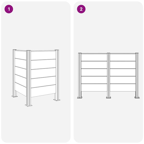 Grote foto vidaxl afvalbak schutting bruin 85 x 85 x 115 cm aluminium en wpc tuin en terras overige tuin en terras
