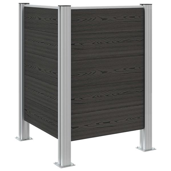 Grote foto vidaxl afvalbak schutting grijs 85 x 85 x 115 cm aluminium en wpc tuin en terras overige tuin en terras