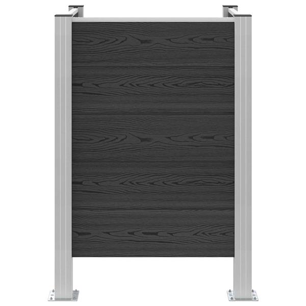 Grote foto vidaxl afvalbak schutting grijs 85 x 85 x 115 cm aluminium en wpc tuin en terras overige tuin en terras