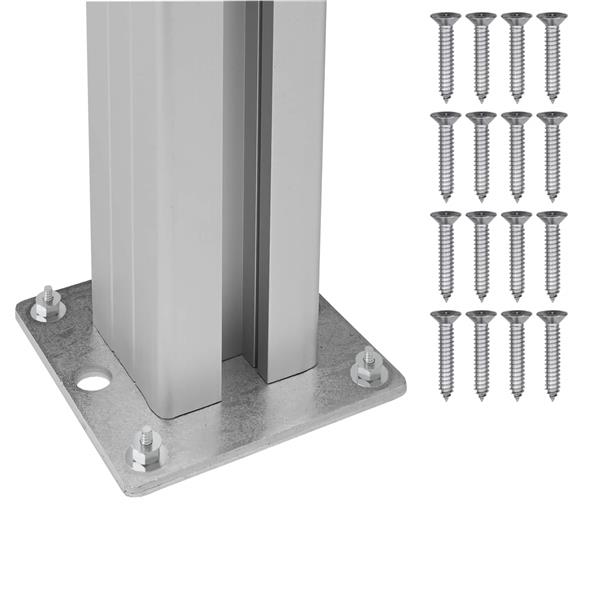 Grote foto vidaxl afvalbak schutting grijs 85 x 85 x 115 cm aluminium en wpc tuin en terras overige tuin en terras