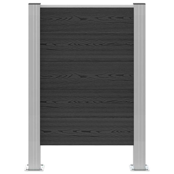 Grote foto vidaxl afvalbak schutting grijs 85 x 12 x 115 cm aluminium en wpc tuin en terras overige tuin en terras