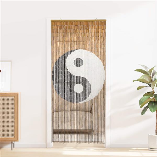 Grote foto vidaxl insect deurgordijn meerkleurig 200 x 90 cm bamboe doe het zelf en verbouw deuren en horren