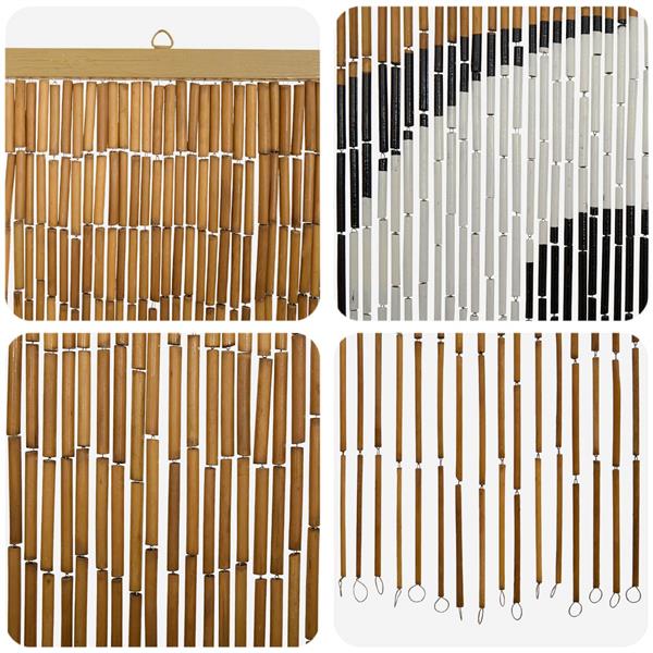 Grote foto vidaxl vliegengordijn meerkleurig 200 x 100 cm bamboe doe het zelf en verbouw deuren en horren