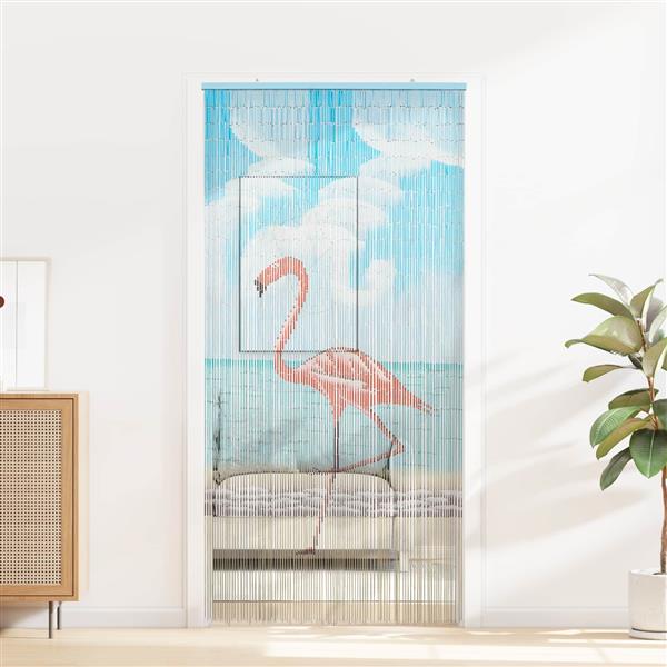 Grote foto vidaxl insect deurgordijn meerkleurig 200 x 100 cm bamboe doe het zelf en verbouw deuren en horren