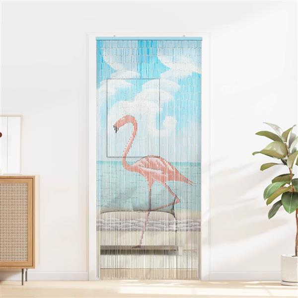 Grote foto vidaxl insect deurgordijn meerkleurig 200 x 90 cm bamboe doe het zelf en verbouw deuren en horren