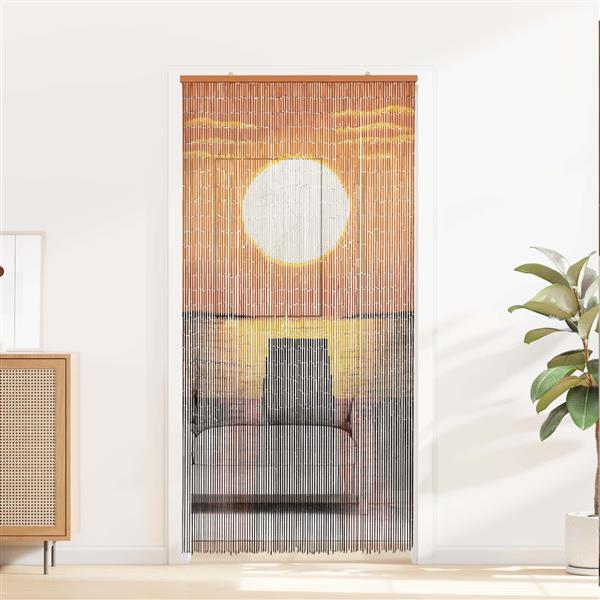 Grote foto vidaxl insect deurgordijn meerkleurig 200 x 100 cm bamboe doe het zelf en verbouw deuren en horren