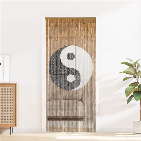 Grote foto vidaxl vliegengordijn meerkleurig 200 x 100 cm bamboe doe het zelf en verbouw deuren en horren