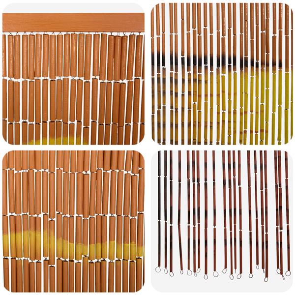 Grote foto vidaxl insect deurgordijn meerkleurig 200 x 100 cm bamboe doe het zelf en verbouw deuren en horren