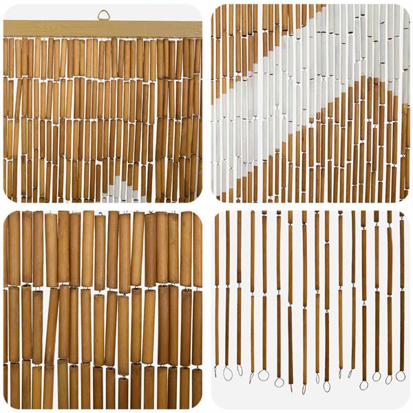 Grote foto vidaxl insect deurgordijn meerkleurig 200 x 90 cm bamboe doe het zelf en verbouw deuren en horren