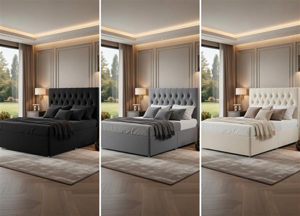 Grote foto luxe fluwelen beddenset huis en inrichting bedden