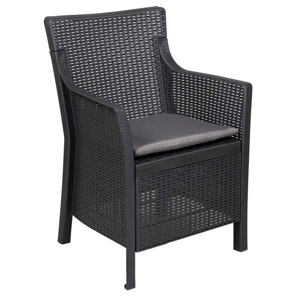 Grote foto vidaxl loungeset met kussen 3 pcs antracietkleurig pp tuin en terras tuinmeubelen