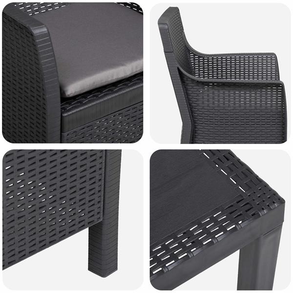 Grote foto vidaxl loungeset met kussen 3 pcs antracietkleurig pp tuin en terras tuinmeubelen