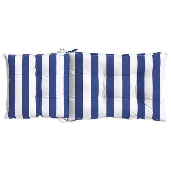 Grote foto vidaxl buiten kussen 2 pcs blauw en wit 120 x 50 x 7 cm stof huis en inrichting woningdecoratie