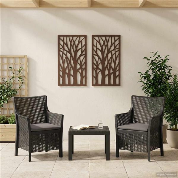 Grote foto vidaxl loungeset met kussen 3 pcs antracietkleurig pp tuin en terras tuinmeubelen