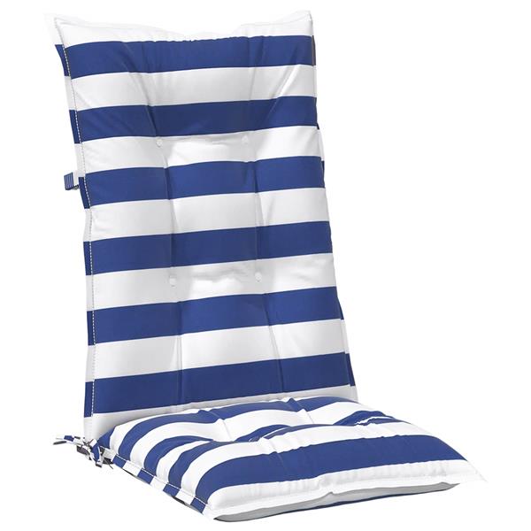 Grote foto vidaxl tuinkussen 6 st blauw en wit 120 x 50 x 7 cm stof huis en inrichting woningdecoratie