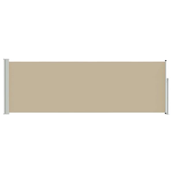 Grote foto vidaxl uittrekbaar zijscherm beige 500 x 100 cm polyester tuin en terras overige tuin en terras