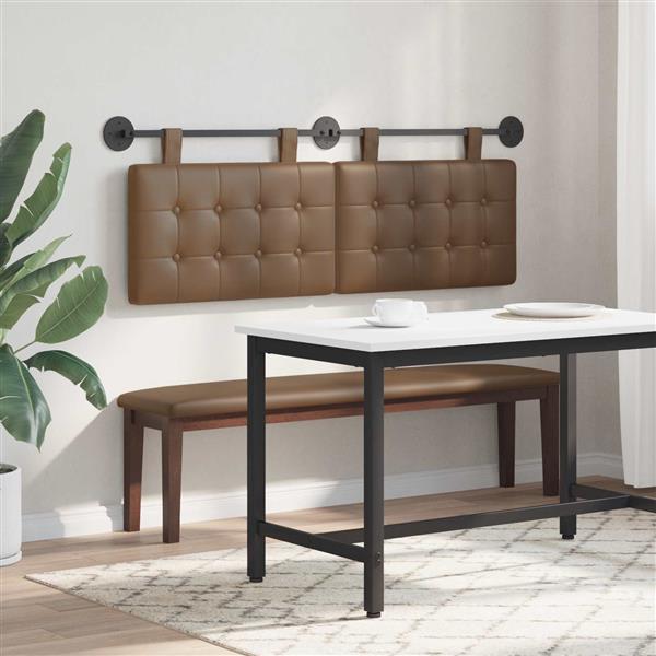 Grote foto vidaxl hangend hoofdbord nep leer antiek en kunst stoelen en banken