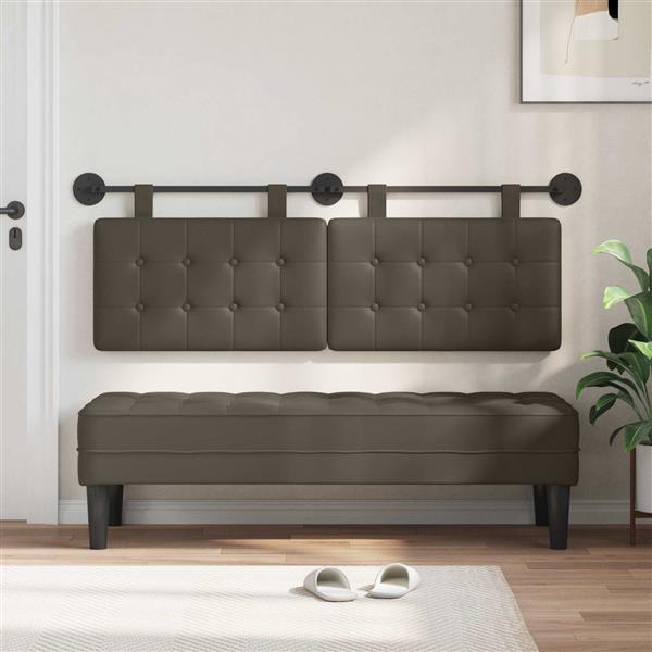 Grote foto vidaxl hangend hoofdbord kunstleer antiek en kunst stoelen en banken