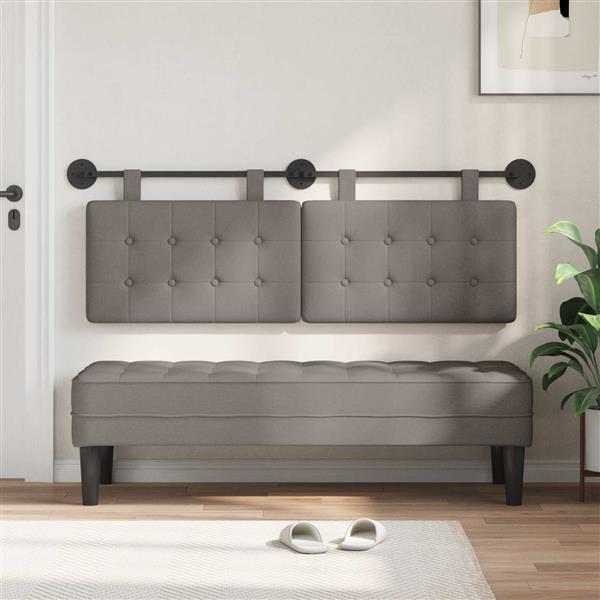 Grote foto vidaxl hangend hoofdbord stof antiek en kunst stoelen en banken