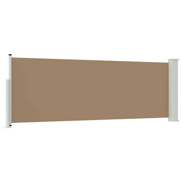 Grote foto vidaxl uittrekbaar zijscherm taupe 300 x 100 cm polyester tuin en terras overige tuin en terras