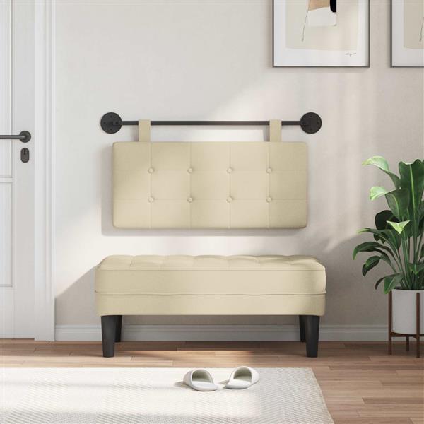 Grote foto vidaxl hangend hoofdbord stof antiek en kunst stoelen en banken