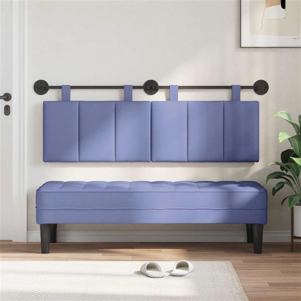 Grote foto vidaxl hangend hoofdbord stof antiek en kunst stoelen en banken