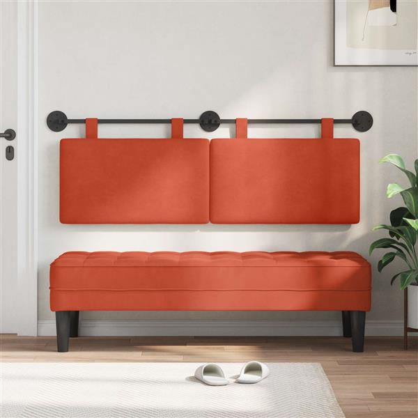 Grote foto vidaxl hangend hoofdbord katoen stof antiek en kunst stoelen en banken