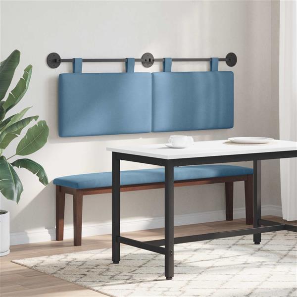 Grote foto vidaxl hangend hoofdbord katoen stof antiek en kunst stoelen en banken