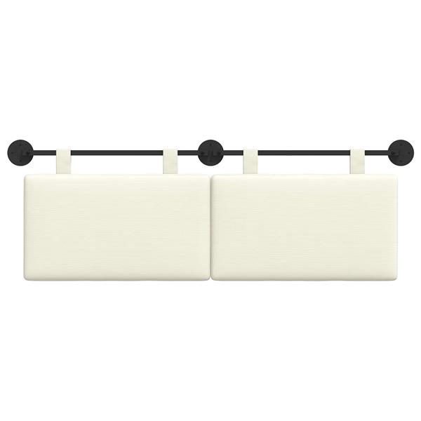 Grote foto vidaxl hangend hoofdbord katoen stof antiek en kunst stoelen en banken