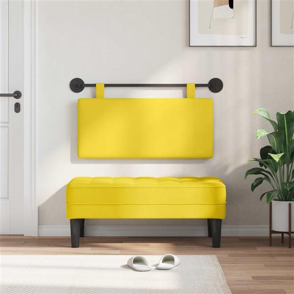 Grote foto vidaxl hangend hoofdbord katoen stof antiek en kunst stoelen en banken