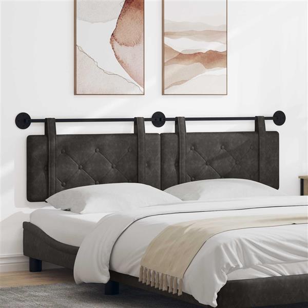 Grote foto vidaxl hangend hoofdbord antiek pu antiek en kunst stoelen en banken