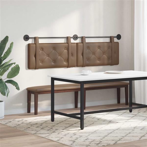 Grote foto vidaxl hangend hoofdbord nep leer antiek en kunst stoelen en banken