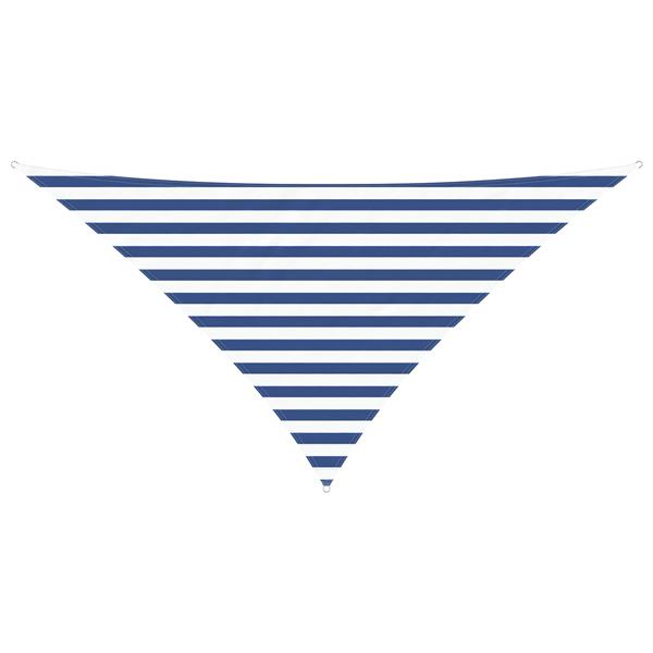 Grote foto vidaxl zonneschaduwzeil blauw en wit 2 5 x 2 5 x 3 5 m tuin en terras overige tuin en terras