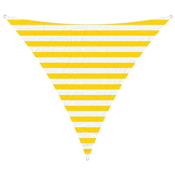 Grote foto vidaxl zonneschaduwzeil geel en wit 2 x 2 x 2 m 100 polyester oxford tuin en terras overige tuin en terras