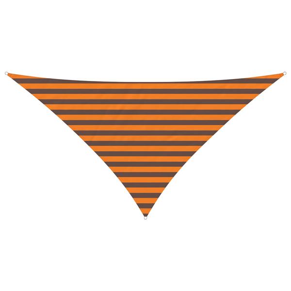 Grote foto vidaxl zonneschaduwzeil oranje en bruin 2 5 x 2 5 x 3 5 m tuin en terras overige tuin en terras
