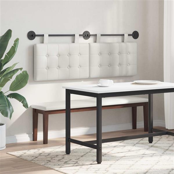 Grote foto vidaxl hangend hoofdbord nep leer antiek en kunst stoelen en banken