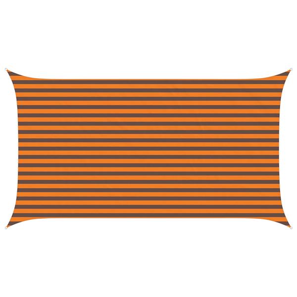 Grote foto vidaxl zonneschaduwzeil oranje en bruin 4 5 x 2 5 m tuin en terras overige tuin en terras