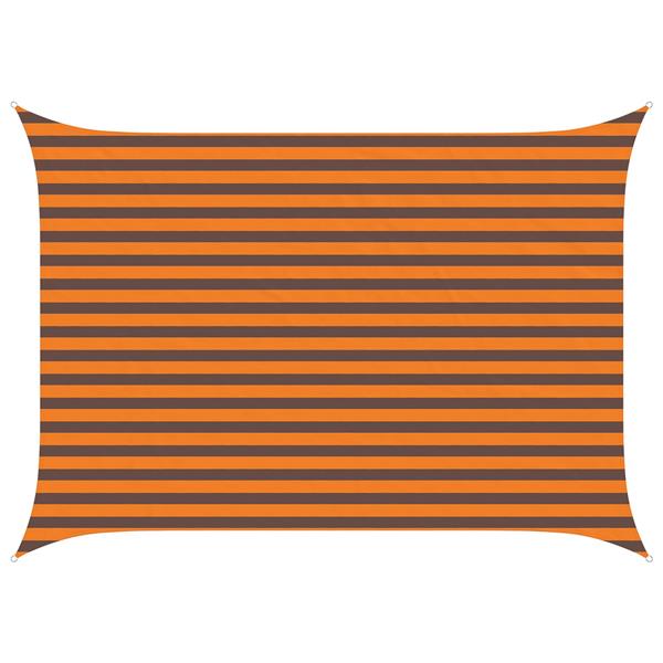 Grote foto vidaxl zonneschaduwzeil oranje en bruin 3 5 x 2 5 m tuin en terras overige tuin en terras