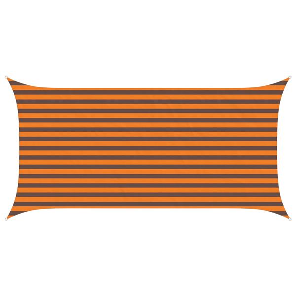 Grote foto vidaxl zonneschaduwzeil oranje en bruin 4 x 2 m 100 polyester oxford tuin en terras overige tuin en terras