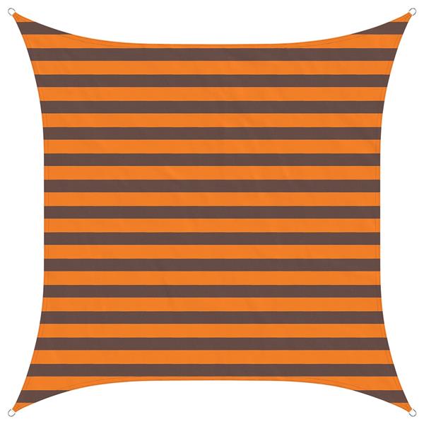 Grote foto vidaxl zonneschaduwzeil oranje en bruin 2 x 2 m 100 polyester oxford tuin en terras overige tuin en terras