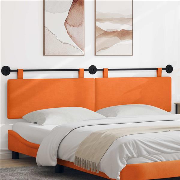 Grote foto vidaxl hangend hoofdbord katoen stof antiek en kunst stoelen en banken