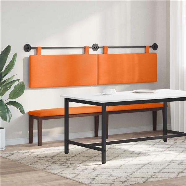 Grote foto vidaxl hangend hoofdbord katoen stof antiek en kunst stoelen en banken