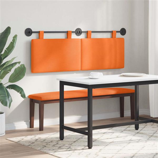 Grote foto vidaxl hangend hoofdbord katoen stof antiek en kunst stoelen en banken