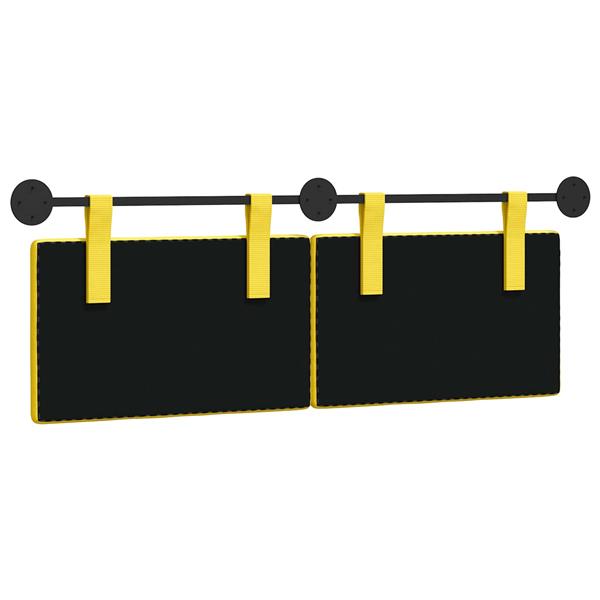 Grote foto vidaxl hangend hoofdbord katoen stof antiek en kunst stoelen en banken