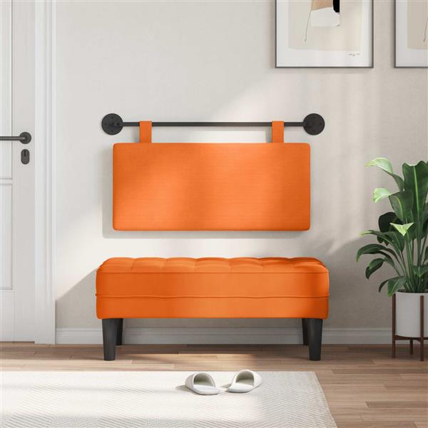 Grote foto vidaxl hangend hoofdbord katoen stof antiek en kunst stoelen en banken