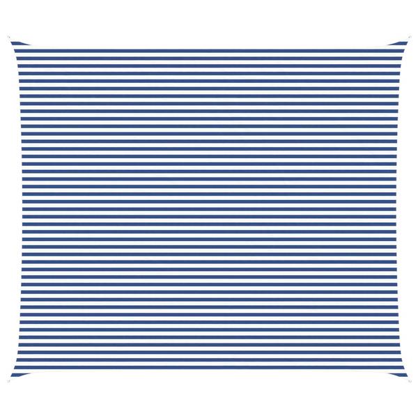 Grote foto vidaxl zonnezeil blauw en wit 7 x 6 m 100 polyester oxford tuin en terras overige tuin en terras